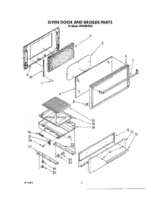 05 - Oven Door And Broiler parts for Whirlpool Range SF302BERW5 from AppliancePartsPros.com