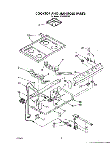 06 - Cooktop And Manifold , Lit / Optional parts for Whirlpool Range SF302BERW5 from AppliancePartsPros.com