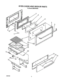 05 - Oven Door And Broiler parts for Whirlpool Range SE950PERW8 from AppliancePartsPros.com