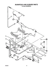 06 - Manifold And Burner parts for Whirlpool Range SE950PERW8 from AppliancePartsPros.com