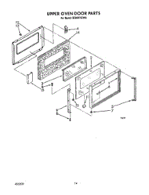 09 - Upper Oven Door parts for Whirlpool Range SE950PERW8 from AppliancePartsPros.com