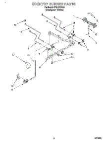02 - Cooktop Burner parts for Whirlpool Range SF310PEAQ0 from AppliancePartsPros.com