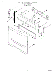 02 - Control Panel parts for Whirlpool Range SF304PEEQ0 from AppliancePartsPros.com