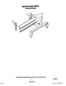 04 - Backguard parts for Whirlpool Range SF301BERW0 from AppliancePartsPros.com