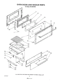 05 - Oven Door And Broiler parts for Whirlpool Range SF330PSRW5 from AppliancePartsPros.com