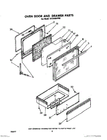 06 - Oven Door And Drawer parts for Whirlpool Range SF375BEPW0 from AppliancePartsPros.com