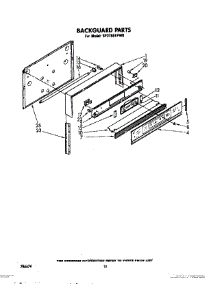 08 - Backguard, Lit / Optional parts for Whirlpool Range SF375BEPW0 from AppliancePartsPros.com