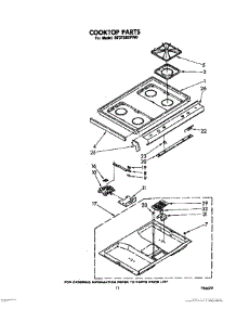 09 - Cooktop parts for Whirlpool Range SF375BEPW0 from AppliancePartsPros.com