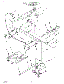03 - Manifold parts for Whirlpool Range SF304PEEQ0 from AppliancePartsPros.com