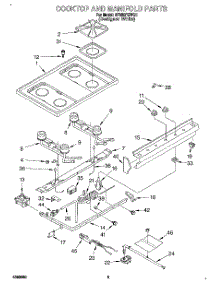 04 - Cooktop And Manifold, Literature parts for Whirlpool Range SF330PEWQ1 from AppliancePartsPros.com