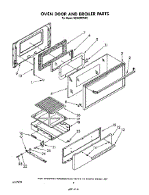 05 - Oven Door And Broiler parts for Whirlpool Range SE950PERW0 from AppliancePartsPros.com