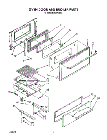 05 - Oven Door And Broiler parts for Whirlpool Range SE950PERW7 from AppliancePartsPros.com