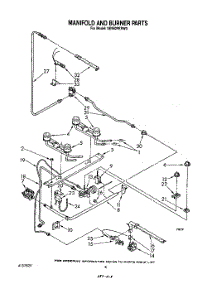 06 - Manifold And Burner parts for Whirlpool Range SE950PERW0 from AppliancePartsPros.com