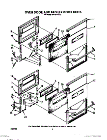 05 - Oven Door And Broiler, Lit / Optional parts for Whirlpool Oven SB130PER2 from AppliancePartsPros.com