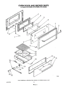 05 - Oven Door And Broiler parts for Whirlpool Range SF314PSRW2 from AppliancePartsPros.com