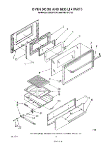 05 - Oven Door And Broiler parts for Whirlpool Range SM958PESW2 from AppliancePartsPros.com