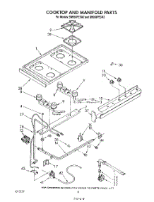 06 - Cook Top And Manifold parts for Whirlpool Range SM958PESW2 from AppliancePartsPros.com