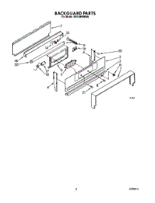04 - Backguard parts for Whirlpool Range SF316PEWN0 from AppliancePartsPros.com