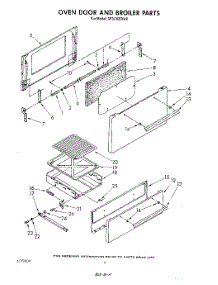 05 - Oven Door And Broiler parts for Whirlpool Range SF0100ERW0 from AppliancePartsPros.com