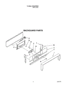 03 - Backguard parts for Whirlpool Range SF330PEWN5 from AppliancePartsPros.com