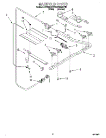 02 - Manifold parts for Whirlpool Range SF3000SYN2 from AppliancePartsPros.com