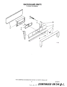 04 - Backguard parts for Whirlpool Range SF3100ERW1 from AppliancePartsPros.com