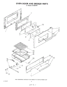 05 - Oven Door And Broiler parts for Whirlpool Range SF3100ERW1 from AppliancePartsPros.com