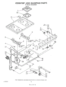 06 - Cook Top And Manifold , Literature parts for Whirlpool Range SF3100ERW1 from AppliancePartsPros.com