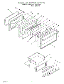 06 - Door And Drawer parts for Whirlpool Range SF387PEYW7 from AppliancePartsPros.com