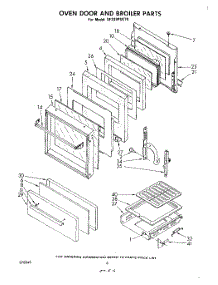04 - Oven Door And Broiler parts for Whirlpool Range SF333PSKT0 from AppliancePartsPros.com