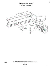 05 - Backguard parts for Whirlpool Range SF333PSKT0 from AppliancePartsPros.com