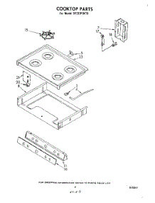 06 - Cook Top parts for Whirlpool Range SF333PSKT0 from AppliancePartsPros.com