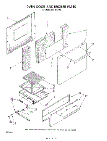 04 - Oven Door And Broiler parts for Whirlpool Range SF010EERW2 from AppliancePartsPros.com