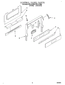 02 - Control Panel parts for Whirlpool Range SF317PEAW2 from AppliancePartsPros.com