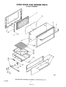 05 - Oven Door And Broiler parts for Whirlpool Range SF332BSRW1 from AppliancePartsPros.com