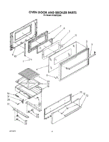 05 - Ovendoor And Broiler parts for Whirlpool Range SF336PESW6 from AppliancePartsPros.com