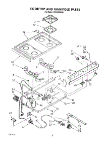 06 - Cooktop And Manifold, Lit / Optional parts for Whirlpool Range SF336PESW6 from AppliancePartsPros.com