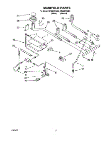 03 - Manifold parts for Whirlpool Range SF388PEWW0 from AppliancePartsPros.com
