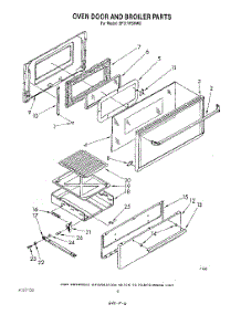 05 - Oven Door And Broiler parts for Whirlpool Range SF311PSRW0 from AppliancePartsPros.com
