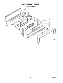 04 - Backguard parts for Whirlpool Range SF316PESW1 from AppliancePartsPros.com