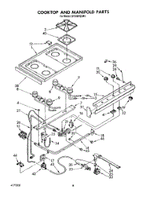 06 - Cooktop And Manifold, Lit / Optional parts for Whirlpool Range SF316PESW1 from AppliancePartsPros.com