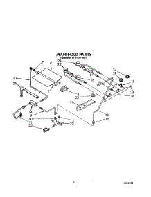 03 - Manifold parts for Whirlpool Range SF375PEWW3 from AppliancePartsPros.com