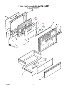 05 - Oven Door And Drawer parts for Whirlpool Range SF375PEWW3 from AppliancePartsPros.com