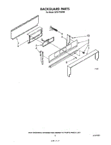 04 - Backguard parts for Whirlpool Range SF3117SRW0 from AppliancePartsPros.com