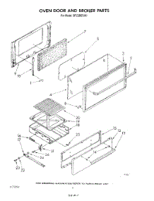 05 - Oven Door And Broiler parts for Whirlpool Range SF332BERW1 from AppliancePartsPros.com