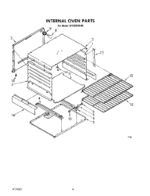 03 - Internal Oven parts for Whirlpool Range SF335ESRW1 from AppliancePartsPros.com