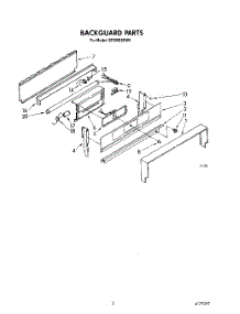 04 - Backguard parts for Whirlpool Range SF335ESRW1 from AppliancePartsPros.com