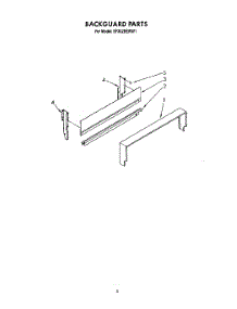 04 - Backguard parts for Whirlpool Range SF302BEWW1 from AppliancePartsPros.com