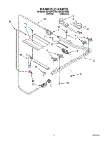 02 - Manifold parts for Whirlpool Range 8SF302PSYW0 from AppliancePartsPros.com