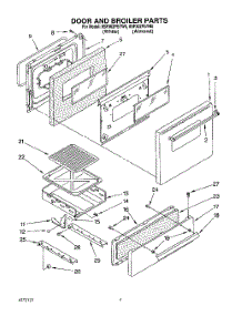 03 - Door And Broiler parts for Whirlpool Range 8SF302PSYW0 from AppliancePartsPros.com